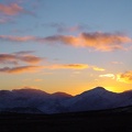Scafells and Great Gable at sunset